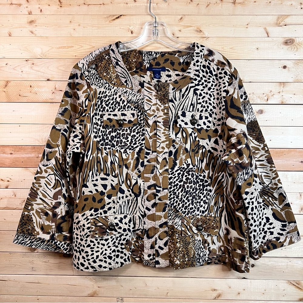 Westbound Animal Print Zipper Closure NWOT Size XL